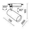 Миниатюра фото трековый однофазный светильник maytoni vuoro tr003-1-26w3k-s-w | 220svet.ru