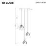 Миниатюра фото подвесная светодиодная люстра st luce waterfall sl6017.101.03 | 220svet.ru