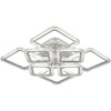 Миниатюра фото потолочная светодиодная люстра reluce 09826-3.3-4+4c cr (rgb) | 220svet.ru