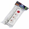 Миниатюра фото удлинитель uniel ultra 3гн х 3м с/з s-gcu3-3b white ul-00010016 | 220svet.ru