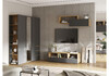 Миниатюра фото тв-тумба woodville элла серый графит / дуб крафт золото 586712 | 220svet.ru