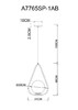 Миниатюра фото подвесной светильник arte lamp matisse a7765sp-1ab | 220svet.ru