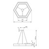 Миниатюра фото подвесной светодиодный cветильник эра hexagon spo-124-w-40k-051 51вт 4000к белый б0050556 | 220svet.ru