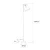 Миниатюра фото торшер escada hall chrome/black 10185/t black | 220svet.ru