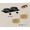 Миниатюра фото комплект встраиваемого светильника ambrella light xc7636024 sbk/cf черный песок/кофе (c7636, n7195) | 220svet.ru