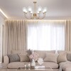Миниатюра фото подвесная люстра eurosvet spritz 70217/8 латунь | 220svet.ru