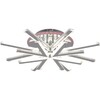Миниатюра фото потолочная светодиодная люстра reluce 09824-3.3-4+4c cr (rgb) | 220svet.ru