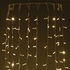Миниатюра фото гирлянда занавес с колпачком 1x6м тепло-белый 220в 600 led, провод прозрачный пвх ip65 ltc pcl601cap-10-2ww | 220svet.ru