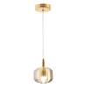 Миниатюра фото подвесной светильник crystal lux box sp1 gold/amber | 220svet.ru