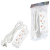 Миниатюра фото удлинитель uniel ultra 3гн х 2м с/з s-gcu3-2 white ul-00010000 | 220svet.ru