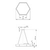 Миниатюра фото подвесной светодиодный cветильник эра hexagon spo-121-w-40k-038 38вт 4000к белый б0050550 | 220svet.ru