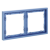 Миниатюра фото рамка пластиковая на 2 поста voltum s70 vls100215 (деним) | 220svet.ru