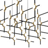 Миниатюра фото подвесная люстра delight collection molecular 30 black/gold | 220svet.ru