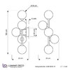 Миниатюра фото настенный светильник lumina deco marsiada ldw 6033-5 bk+f.gd | 220svet.ru
