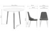 Миниатюра фото обеденная группа woodville уин 90 white / gray 579112 | 220svet.ru