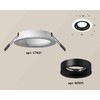Миниатюра фото комплект встраиваемого светильника ambrella light techno spot xc7621002 swh/pbk белый песок/черный полированный (c7621, n7011) | 220svet.ru