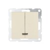 Миниатюра фото выключатель двухклавишный lk studio lk80 c подсветкой бежевый матовый 841202-1 | 220svet.ru