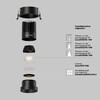 Миниатюра фото встраиваемый светодиодный светильник maytoni dip dl117-15w-2.7k-b | 220svet.ru