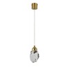 Миниатюра фото подвесной светодиодный светильник indigo crystal 12053/1p brass v000132l | 220svet.ru