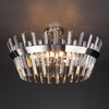 Миниатюра фото потолочная люстра eurosvet steccato 10111/8 сатин-никель / прозрачный хрусталь strotskis | 220svet.ru