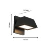 Миниатюра фото уличный настенный светодиодный светильник favourite trapezium 4300-1w | 220svet.ru