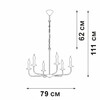 Миниатюра фото подвесная люстра vitaluce v3985-1/6 | 220svet.ru