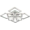 Миниатюра фото потолочная светодиодная люстра reluce 09826-3.3-4+4c cr (rgb) | 220svet.ru