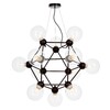 Миниатюра фото подвесная люстра lumina deco zodiak ldp 160n-12 bk+pr | 220svet.ru