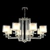 Миниатюра фото подвесная люстра crystal lux nicolas sp-pl8 nickel/white | 220svet.ru