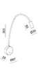 Миниатюра фото гибкое бра italline de-316 white | 220svet.ru