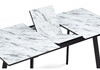 Миниатюра фото стол стеклянный раскладной 110(140)х68х76 woodville агни мрамор белый / черный матовый 528558 | 220svet.ru