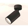 Миниатюра фото комплект накладного светильника ambrella light techno spot xm6323003 sbk/psl черный песок/серебро полированное (a2210, c6323, n6112) | 220svet.ru