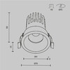 Миниатюра фото встраиваемый светодиодный светильник maytoni dip dl117-15w-2.7k-b | 220svet.ru