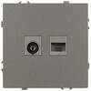 Миниатюра фото розетка эра galaxy 15-3110-07 комбинированная rj45+tv ip20 титан б0070788 | 220svet.ru