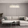 Миниатюра фото подвесная люстра eurosvet 60159/10 хром/ прозрачный хрусталь strotskis | 220svet.ru