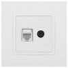 Миниатюра фото розетка эра elegance 14-3110-01м rj45+tv, белый матовый б0065767 | 220svet.ru