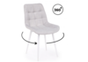 Миниатюра фото стул на металлокаркасе поворотный woodville челси 360 к светло-серый (zd 960) / белый np 632454 | 220svet.ru