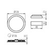 Миниатюра фото потолочный светодиодный светильник kanlux rounda v2led6w-ww-b 33562 | 220svet.ru