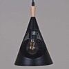 Миниатюра фото подвесной светильник reluce 03250-3.9-01 bk+wood | 220svet.ru