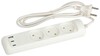 Миниатюра фото удлинитель электрический эра u-3-1,5m-usb-w 3 розетки + 3xusb a+c 1,5м 10а белый б0069075 | 220svet.ru