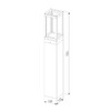 Миниатюра фото уличный светодиодный светильник elektrostandard frame 1529 techno led серый a051860 | 220svet.ru
