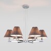 Миниатюра фото подвесная люстра eurosvet 60136/6 хром/графит | 220svet.ru