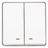 Миниатюра фото выключатель эра эксперт 11-1505-01 двойной с подсветкой ip55 10ах-250в оу белый б0063282 | 220svet.ru
