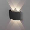 Миниатюра фото уличный настенный светодиодный светильник elektrostandard 1555 techno led черный a049672 | 220svet.ru