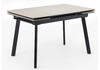 Миниатюра фото керамический стол раскладной 120(180)х80 woodville норман carmen light grey / черный 622887 | 220svet.ru