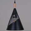 Миниатюра фото подвесной светильник reluce 03250-3.9-03 bk+wood | 220svet.ru