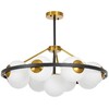 Миниатюра фото подвесная люстра lumina deco donzano ldp 8034-9 bk+wt | 220svet.ru
