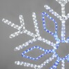 Миниатюра фото светодиодная снежинка &quot;кристалл&quot; ø1,1м бело-синяя, дюралайт на металлическом каркасе, ip65 ltc lc-13096 | 220svet.ru