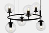 Миниатюра фото подвесная люстра lumina deco ceredo ldp 6034-6 rnd bk | 220svet.ru