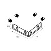 Миниатюра фото коннектор (соединитель) угловой favourite logica 1014-cu-001 | 220svet.ru